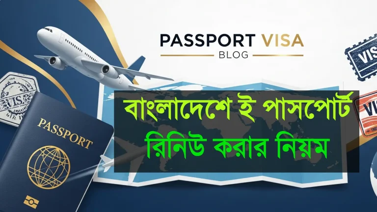 বাংলাদেশে ই পাসপোর্ট রিনিউ করার নিয়ম ২০২৬