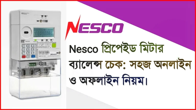 Nesco প্রিপেইড মিটার ব্যালেন্স চেক: সহজ অনলাইন ও অফলাইন নিয়ম 2026