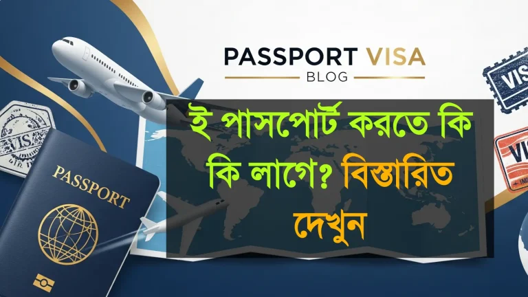ই পাসপোর্ট করতে কি কি লাগে? বিস্তারিত দেখুন 2026